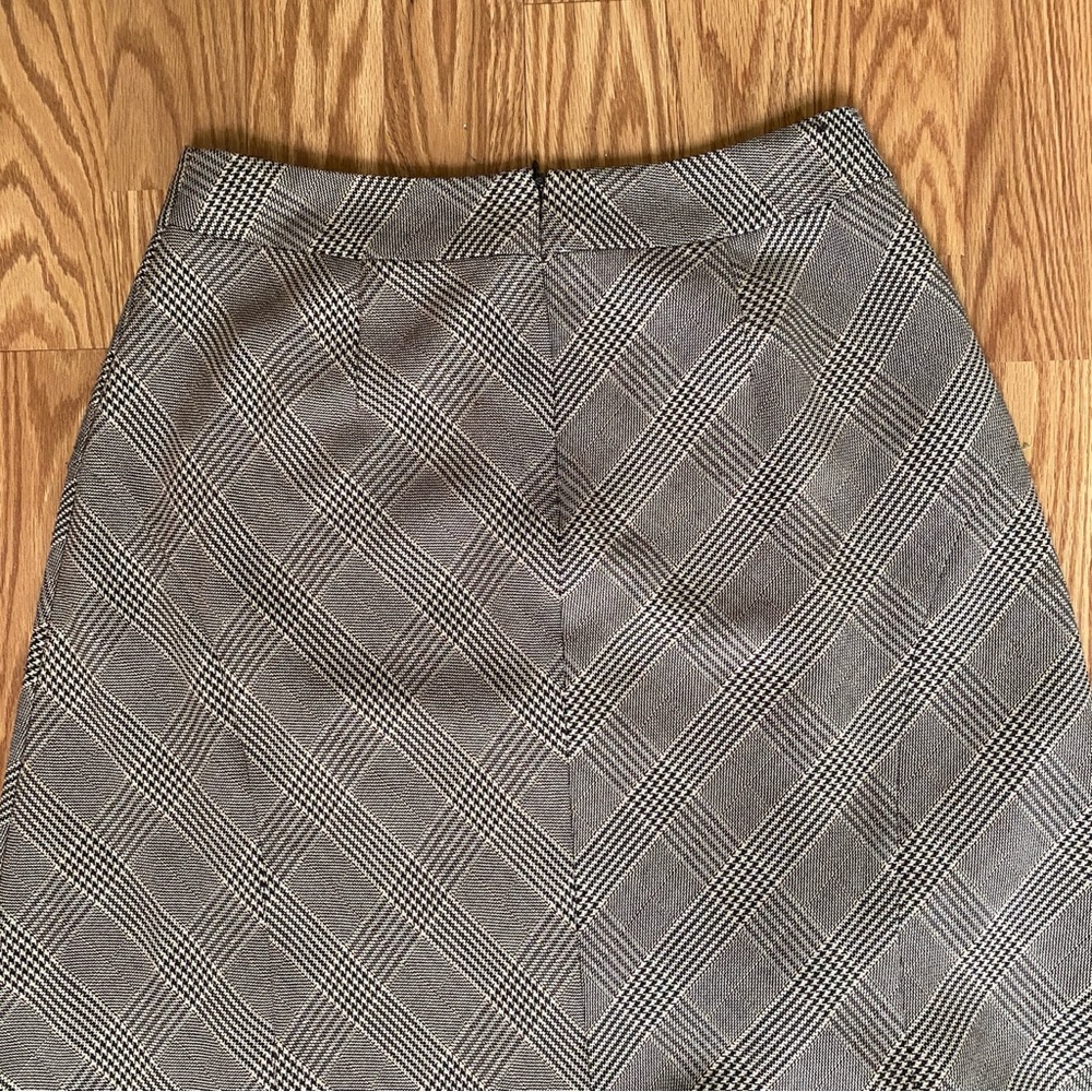 Talbots Wool Plaid Maxi Skirt Womens 10 Brown Check Preppy Academia Class A-Line - Picture 2 of 6